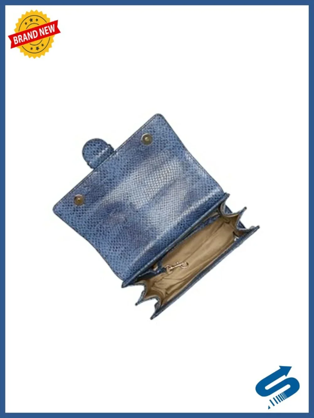 Small Satchel with Flap Magnetic Closure, Adjustable Strap, Leather